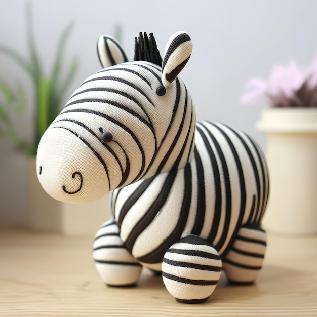 Foto simpatico peluche zebra squishy