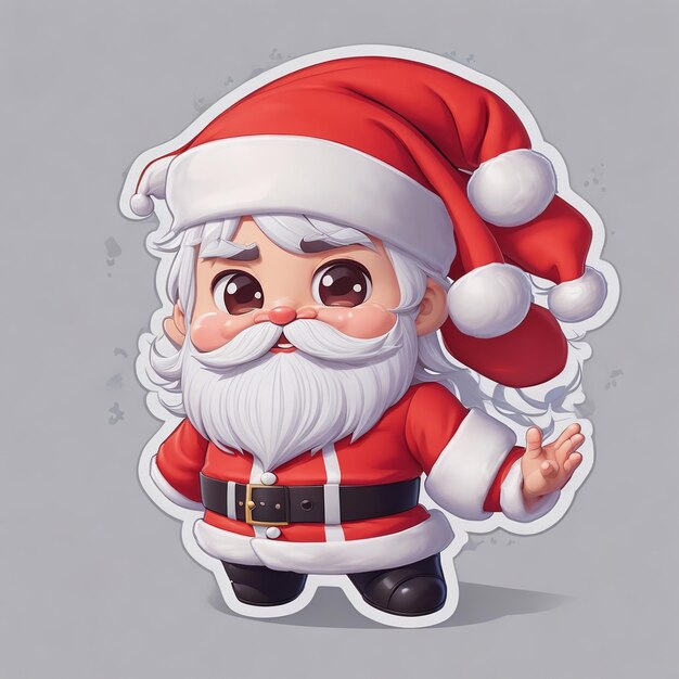 cute sticker santa claus