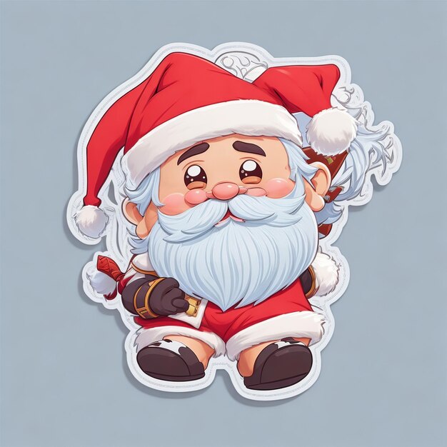 cute sticker santa claus