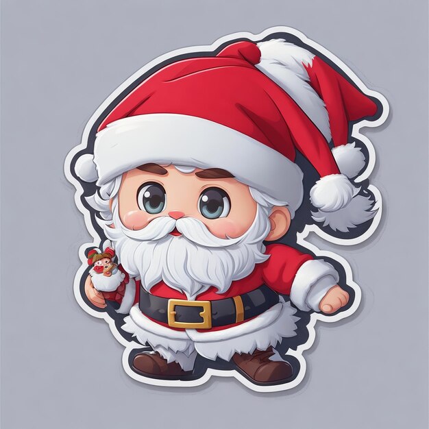 cute sticker santa claus