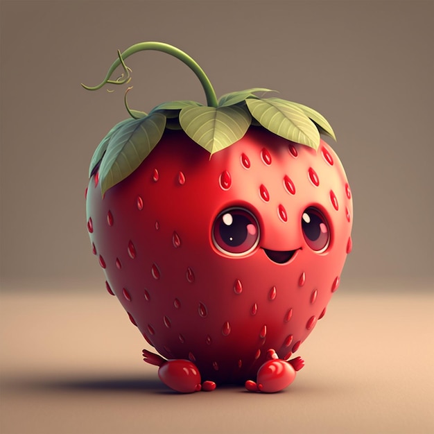 Cute Strawberry Character