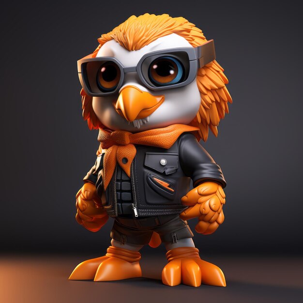 Cute And Stylish Eagle Brand Action Figure Parrotlike Character Design