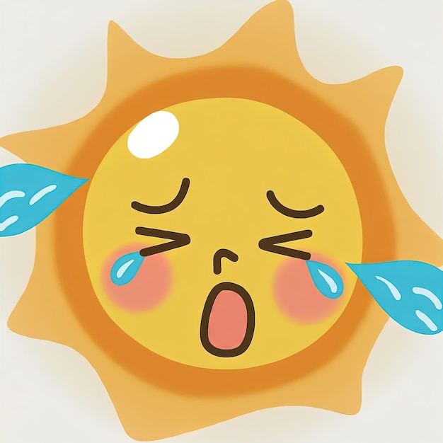 cute sun cartoon illustration
