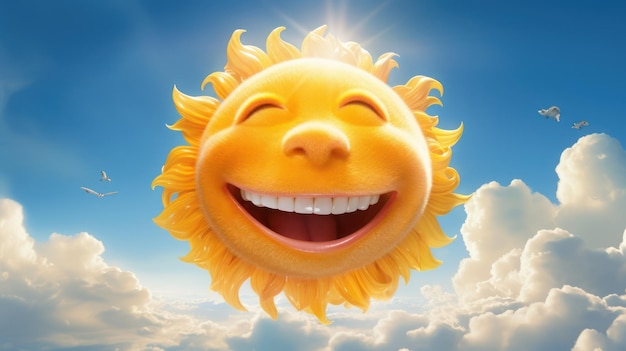 Фото Милое улыбающееся солнце