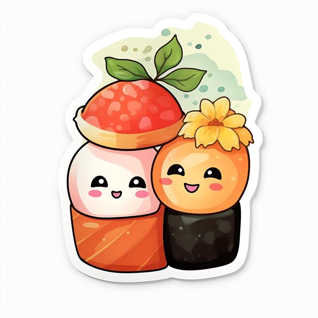 Photo cute sushi stickers for sushi lovers add a touch of kawaii to your personal items