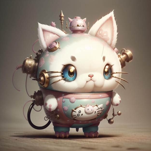 Cute tech pink cat