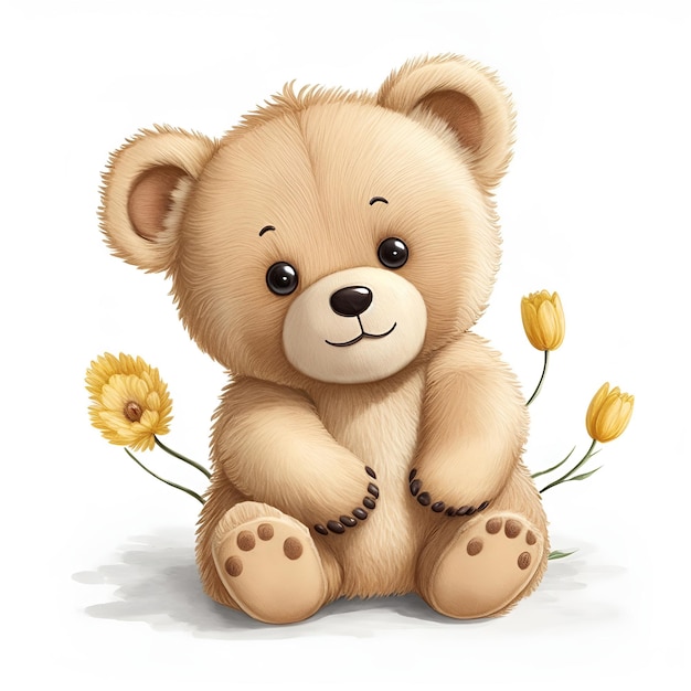 Cute teddy bear illustrator
