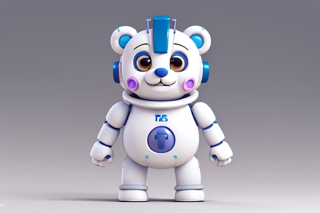 Cute Teddy Bear Robot Ai Generated