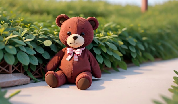 Cute teddy bear Soft plush toy Generative AI