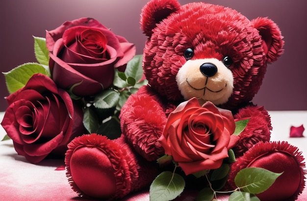 Cute Teddy Bear Valentine's Day Cute Gift for Your Wife Girlfriend Generative AI