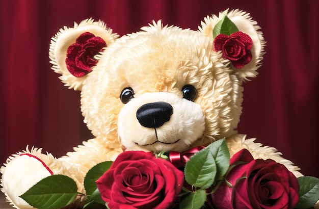 Cute Teddy Bear Valentine's Day Cute Gift for Your Wife Girlfriend Generative AI