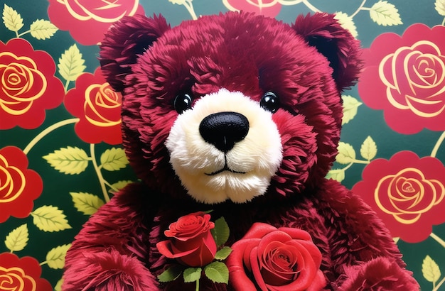 Cute Teddy Bear Valentine's Day Cute Gift for Your Wife Girlfriend Generative AI