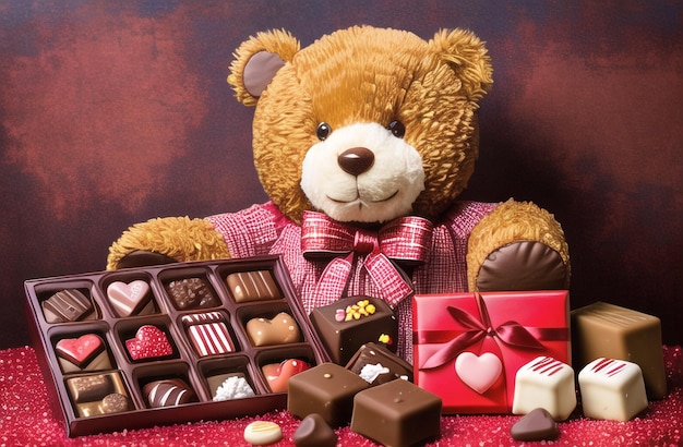 Cute Teddy Bear Valentine's Day Cute Gift for Your Wife Girlfriend Generative AI