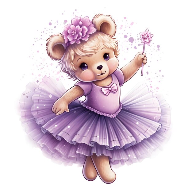 Cute teddy tutu art