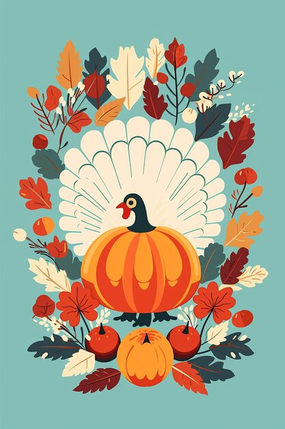 cute thanksgiving frame card template