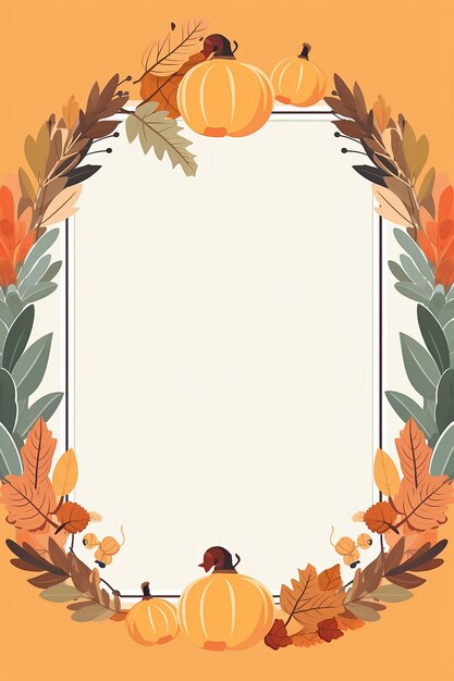 Photo cute thanksgiving frame card template