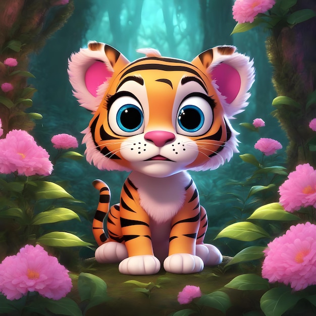 cute tiger cartoon