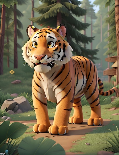 Cute tiger cartoon