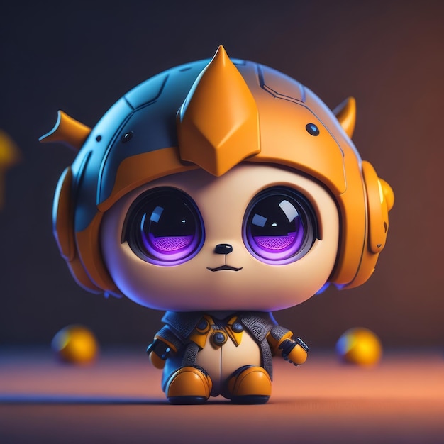 Photo cute tiny 3d hyper realistic animated robster