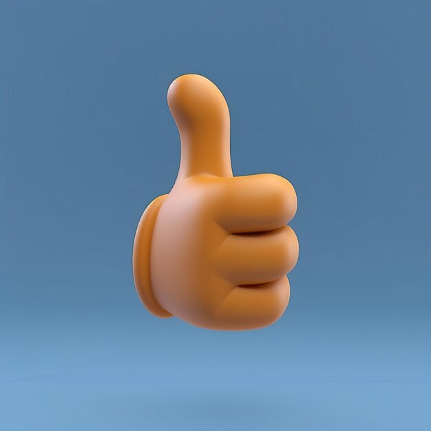 cute tiny hand showing thumbs up clay rubber material cu