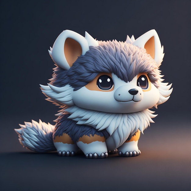 Cute tiny hyperrealistic Anime wolf from pokemon 18