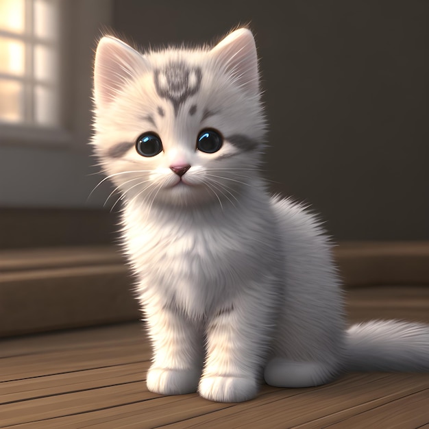 Cute tiny kitty corgi cub Generative AI