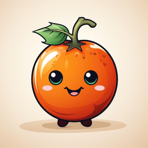 Photo cute tomato face illustration