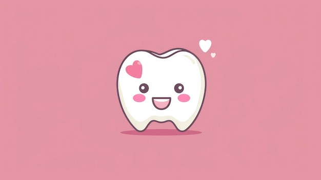 Cute tooth logo style