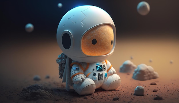 A cute toy astronaut Ai Generative