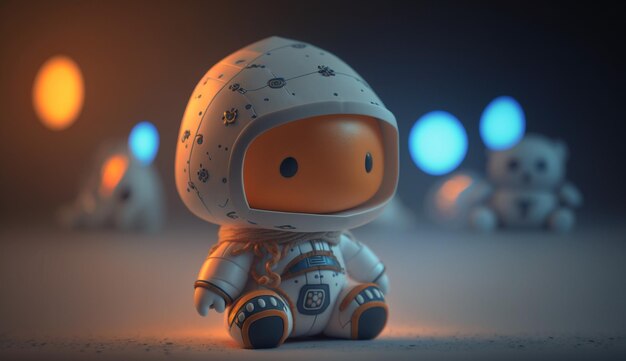 A cute toy astronaut Ai Generative