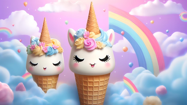 cute unicorn background