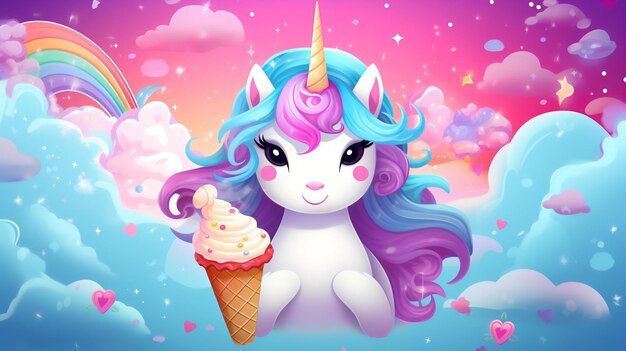 cute unicorn background