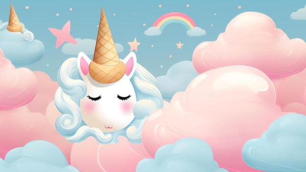 cute unicorn background