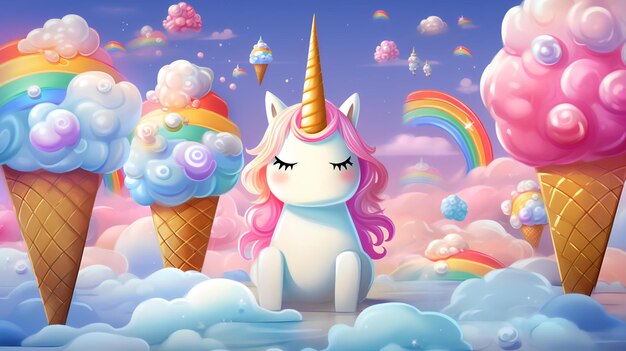 cute unicorn background