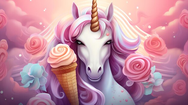 cute unicorn background