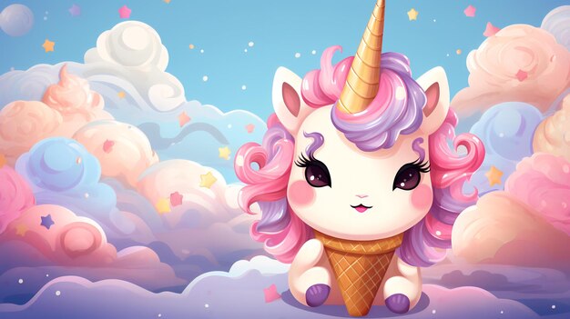 cute unicorn background