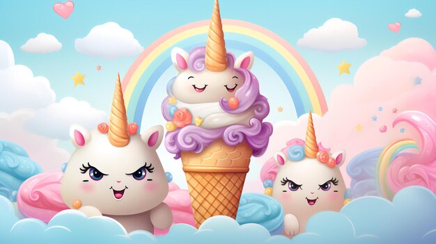 cute unicorn background