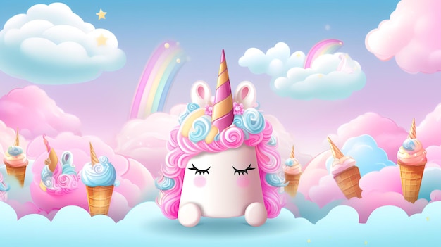 cute unicorn background