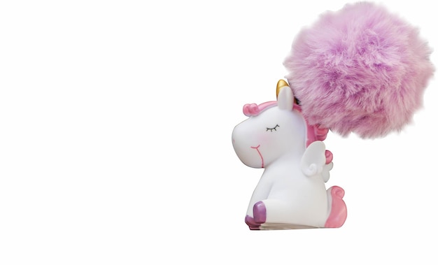 cute unicorn cartoon characters close eyes on isolated white backgrounds