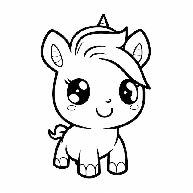 cute unicorn coloring page