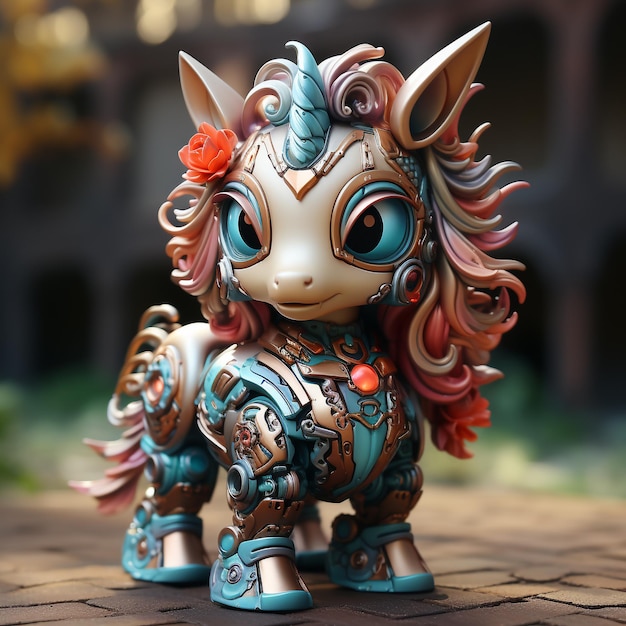 Cute unicorn robot