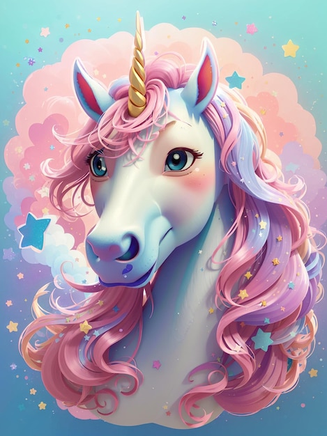 Cute Unicorn Vector