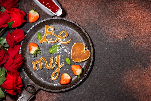 Cute Valentine pancakes