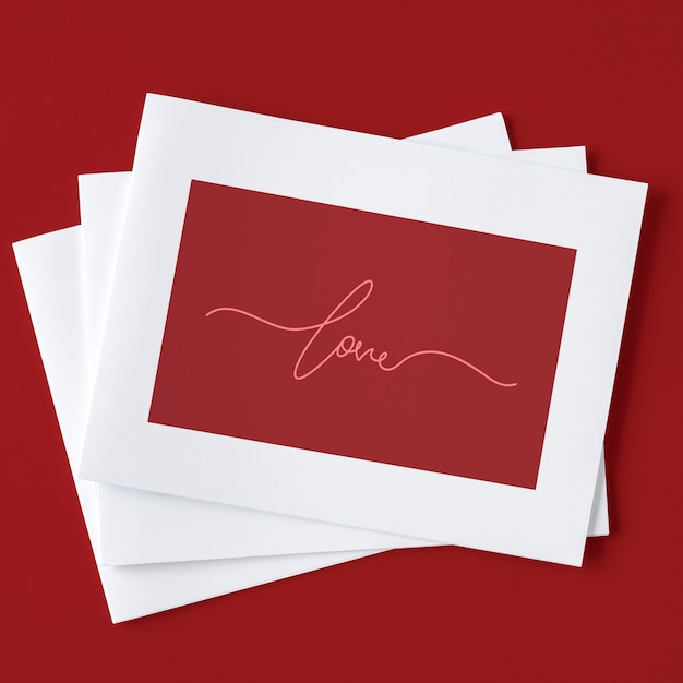 Photo cute valentines day card design