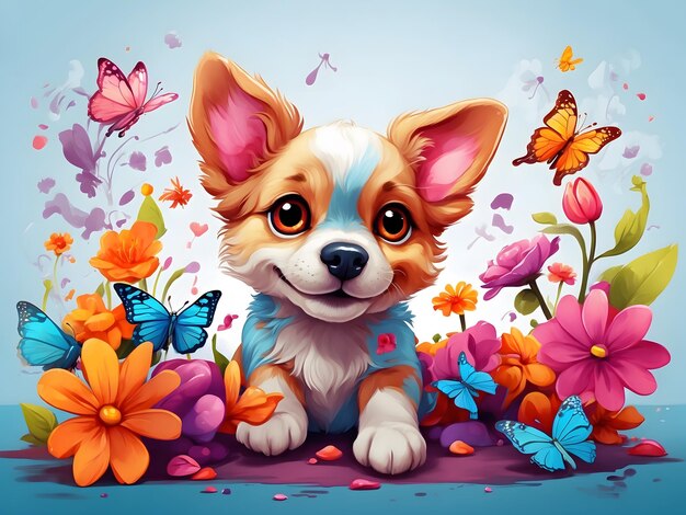 Premium AI Image | Cute and vibrant vector cartoon illustration of a ...