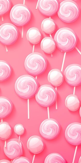 Cute wallpaper background lollipop vector illustration candy cartoon sweet graphic pattern