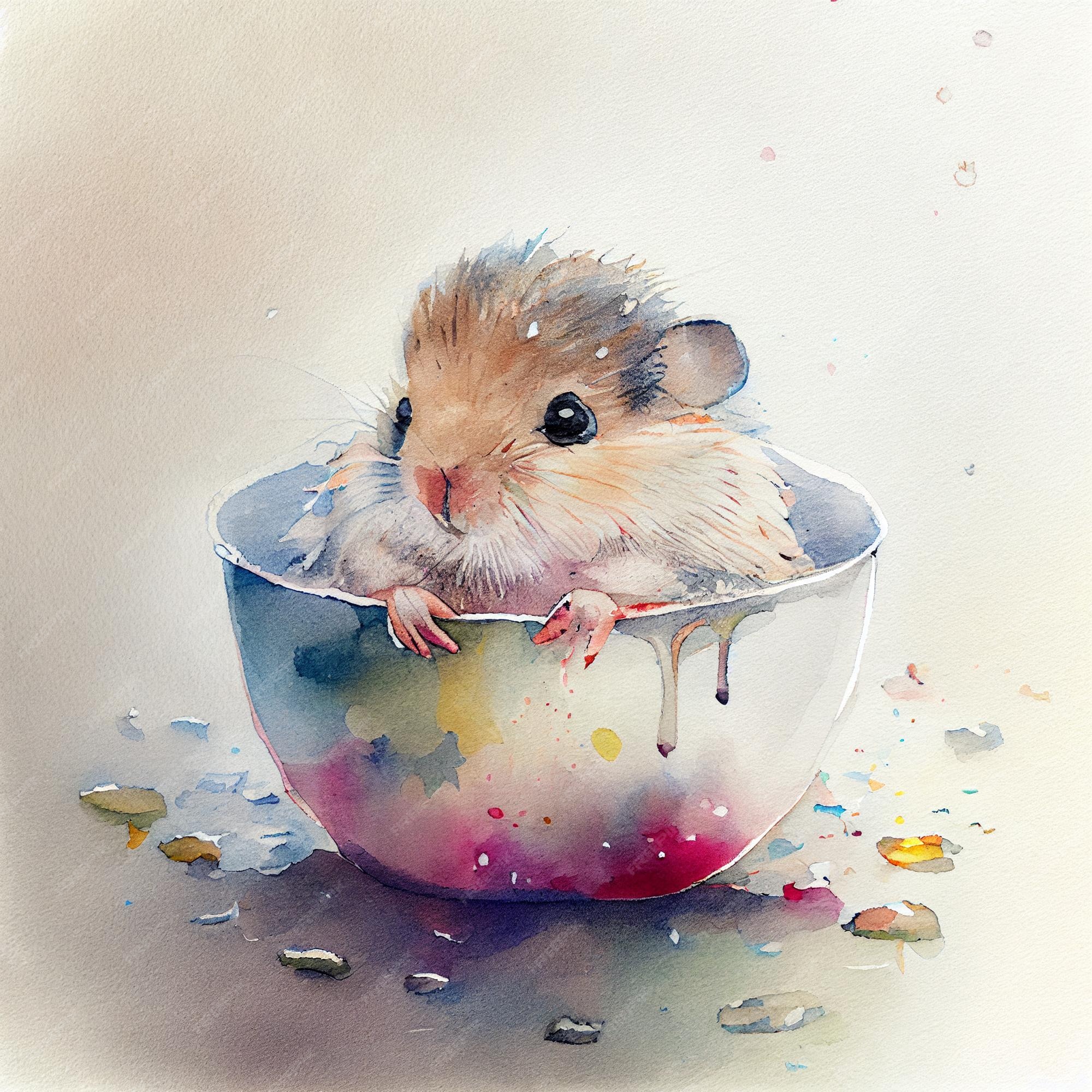 Premium Photo | Cute watercolor animal art