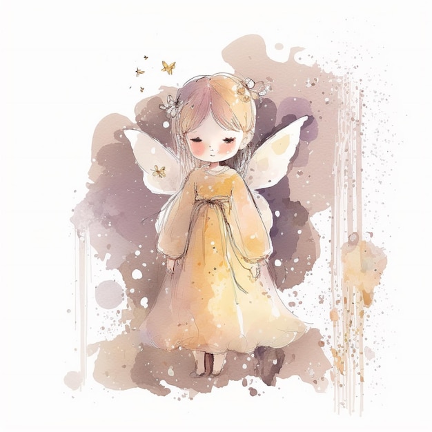 Cute Watercolor Faerie