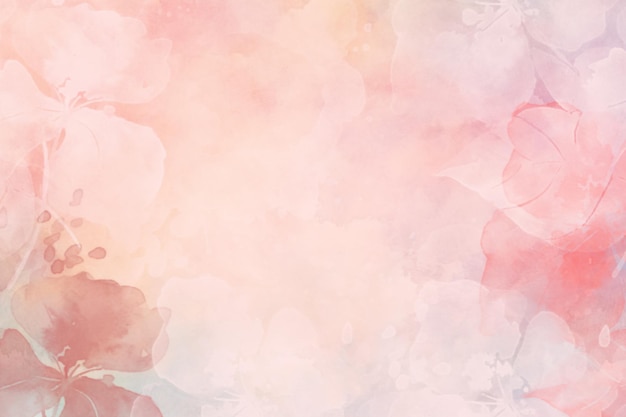 Photo cute watercolor floral background