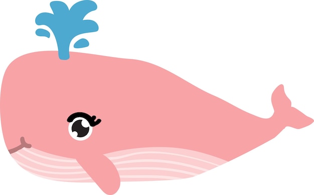 Photo cute whale cartoon